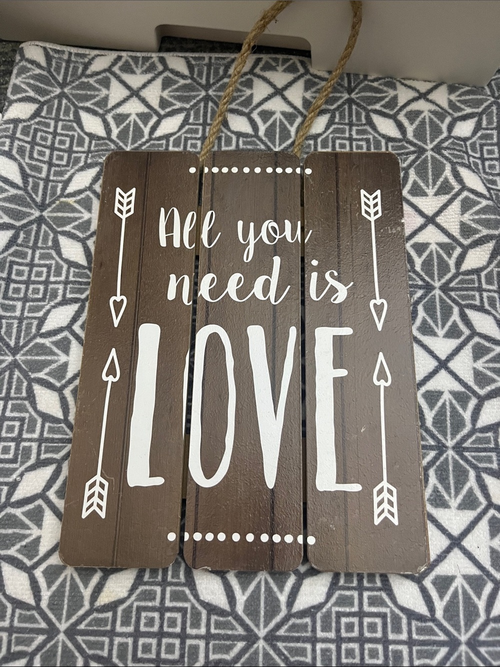 All You Need Is Love Brown Wood Wall Sign Pallet design Rustic wall decor 685
